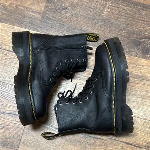 SOLD — Dr. Martens Black Leather Combat Boots Jadon III pisa soft leather 8